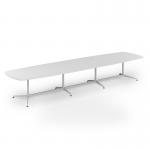 Loft barrel table 4600w x 1200d white frame and white top LTW4612-WH-WH