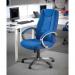 Lucca high back fabric managers chair - blue LUC300T1-B