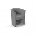 Luxe fabric single tub chair in Grey LUX50001-SG