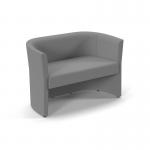 Luxe fabric double tub chair in Grey LUX50002-SG