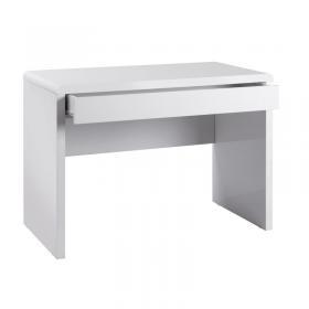 Luxor home office workstation with integrated full length drawer - white gloss LUXWS-KW