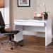 Luxor home office workstation with integrated full length drawer - white gloss LUXWS-KW