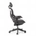 Lyra fully ergonomic task chair with adjustable arms and integrated head rest in black LYR3000T1-K