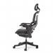 Lyra fully ergonomic task chair with adjustable arms and integrated head rest in black LYR3000T1-K