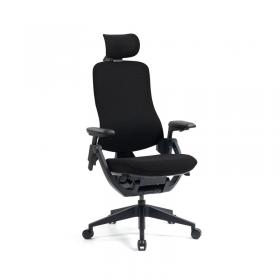 Mantra posture task chair in black fabric MAN300HK2-BLK