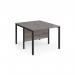 Maestro 25 back to back straight desks 1000mm x 1200mm - black bench leg frame, grey oak top MB1012BKGO