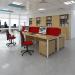 Maestro 25 back to back straight desks 1000mm x 1200mm - white bench leg frame, grey oak top MB1012BWHGO