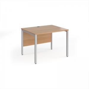 Maestro 25 straight desk 1000mm x 800mm - silver bench leg frame,
