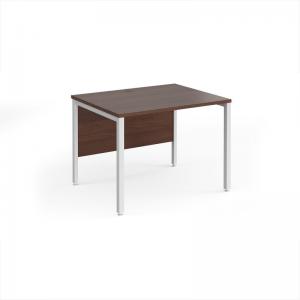 Maestro 25 straight desk 1000mm x 800mm - white bench leg frame,