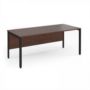 Maestro 25 straight desk 1800mm x 800mm - black bench leg frame,