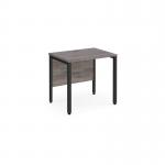 Maestro 25 straight desk 800mm x 600mm - black bench leg frame, grey oak top MB608KGO