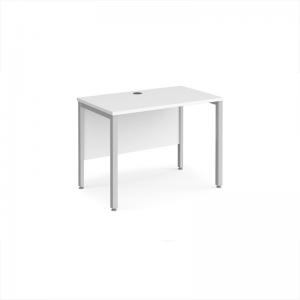 Maestro 25 straight desk 1000mm x 600mm - silver bench leg frame,