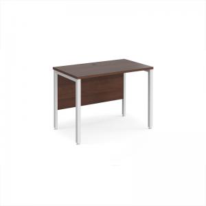 Maestro 25 straight desk 1000mm x 600mm - white bench leg frame,