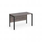 Maestro 25 straight desk 1200mm x 600mm - black bench leg frame, grey oak top MB612KGO