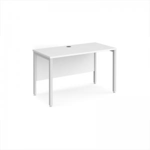 Maestro 25 straight desk 1200mm x 600mm - white bench leg frame, white