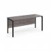 Maestro 25 straight desk 1600mm x 600mm - black bench leg frame, grey oak top MB616KGO