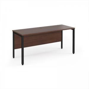 Maestro 25 straight desk 1600mm x 600mm - black bench leg frame,