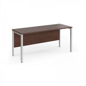 Maestro 25 straight desk 1600mm x 600mm - silver bench leg frame,