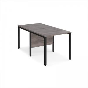 Maestro 25 back to back straight desks 800mm x 1600mm - black bench