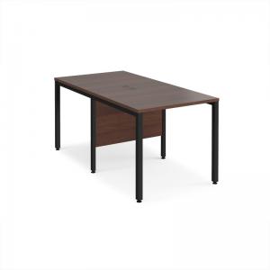 Maestro 25 back to back straight desks 800mm x 1600mm - black bench