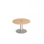 Monza circular coffee table 800mm with central circular cutout 80mm - made to order MCC800-CO-BS