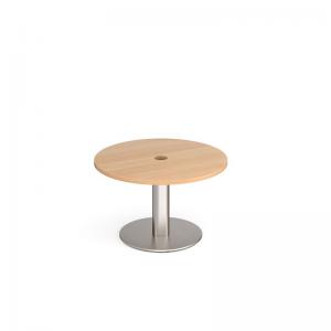 Image of Monza circular coffee table 800mm with central circular cutout 80mm -