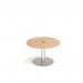 Monza circular coffee table 800mm with central circular cutout 80mm - beech MCC800-CO-BS-B