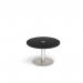Monza circular coffee table 800mm with central circular cutout 80mm - black MCC800-CO-BS-BK