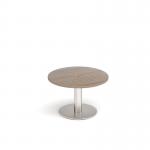 Monza circular coffee table 800mm with central circular cutout 80mm - barcelona walnut MCC800-CO-BS-BW