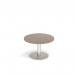 Monza circular coffee table 800mm with central circular cutout 80mm - barcelona walnut MCC800-CO-BS-BW