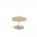 Monza circular coffee table 800mm with central circular cutout 80mm - kendal oak MCC800-CO-BS-KO