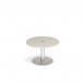 Monza circular coffee table 800mm with central circular cutout 80mm - Light Grey MCC800-CO-BS-LG
