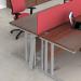 Maestro 25 straight desk 1000mm x 800mm - silver cable managed leg frame, grey oak top MCM10SGO