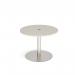 Monza circular dining table 800mm with central circular cutout 80mm - Light Grey MDC800-CO-BS-LG