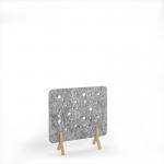 Moon Acoustic Floor Standing Screen Wooden Legs 1200w 1200h - Dark Silver Grey MFSC1200-WF-DG