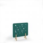 Moon Acoustic Floor Standing Screen Wooden Legs 1200w 1200h - Peacock Blue MFSC1200-WF-PB