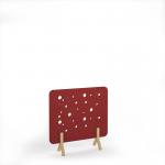 Moon Acoustic Floor Standing Screen Wooden Legs 1200w 1200h - Pure Red MFSC1200-WF-PR