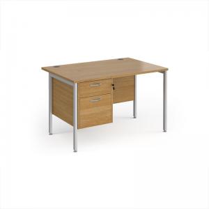 Maestro 25 straight desk 1200mm x 800mm with 2 drawer pedestal -