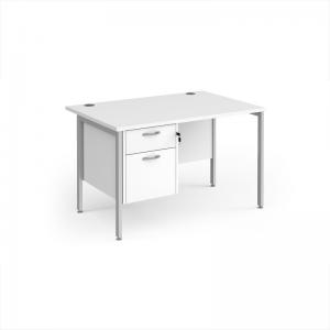 Maestro 25 straight desk 1200mm x 800mm with 2 drawer pedestal -