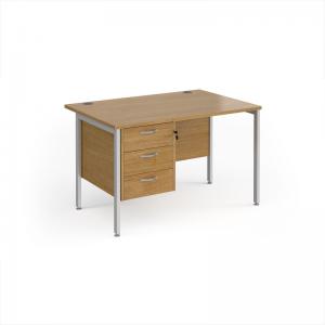 Maestro 25 straight desk 1200mm x 800mm with 3 drawer pedestal -