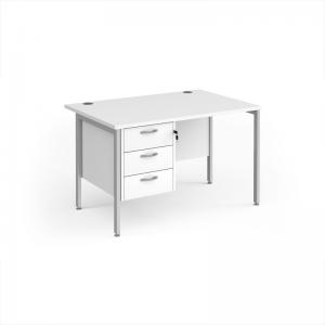 Maestro 25 straight desk 1200mm x 800mm with 3 drawer pedestal -