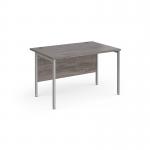 Maestro 25 straight desk 1200mm x 800mm - silver H-frame leg, grey oak top MH12SGO