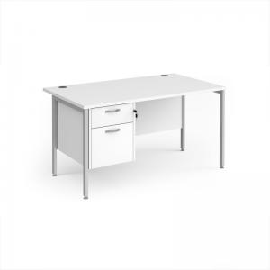 Maestro 25 straight desk 1400mm x 800mm with 2 drawer pedestal -