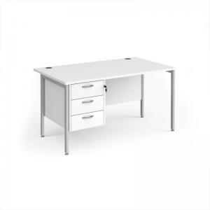 Maestro 25 straight desk 1400mm x 800mm with 3 drawer pedestal -