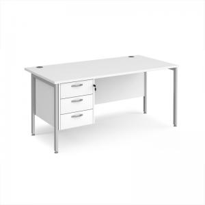 Maestro 25 straight desk 1600mm x 800mm with 3 drawer pedestal -
