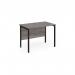 Maestro 25 straight desk 1000mm x 600mm - black H-frame leg, grey oak top MH610KGO