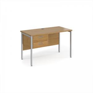 Maestro 25 straight desk 1200mm x 600mm with 2 drawer pedestal -