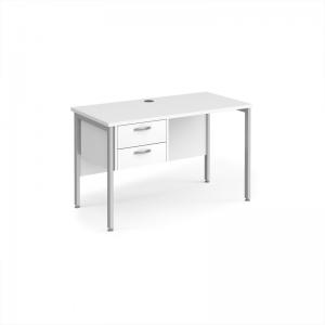 Maestro 25 straight desk 1200mm x 600mm with 2 drawer pedestal -