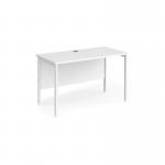 Maestro 25 straight desk 1200mm x 600mm - white H-frame leg, white top MH612WHWH