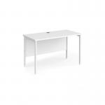 Maestro 25 straight desk 1200mm x 600mm - white H-frame leg, white top MH612WHWH